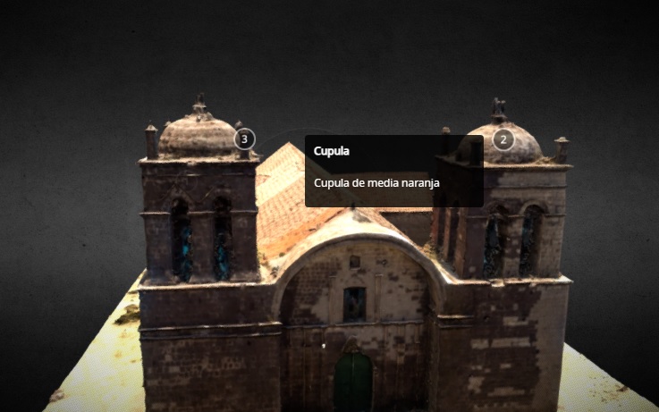 Modelo 3D de la Basílica Menor de Santa Bárbara de Caquingora
